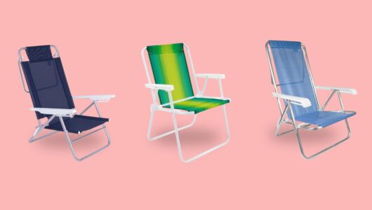 Cadeira de praia dobrável e portátil, ideal para seus momentos de lazer