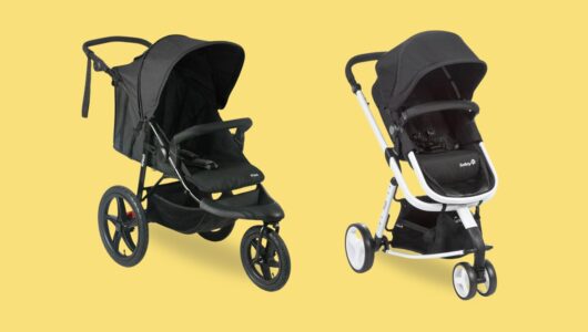 Carrinho de bebê 3 rodas oferece mobilidade para passear facilmente em qualquer terreno