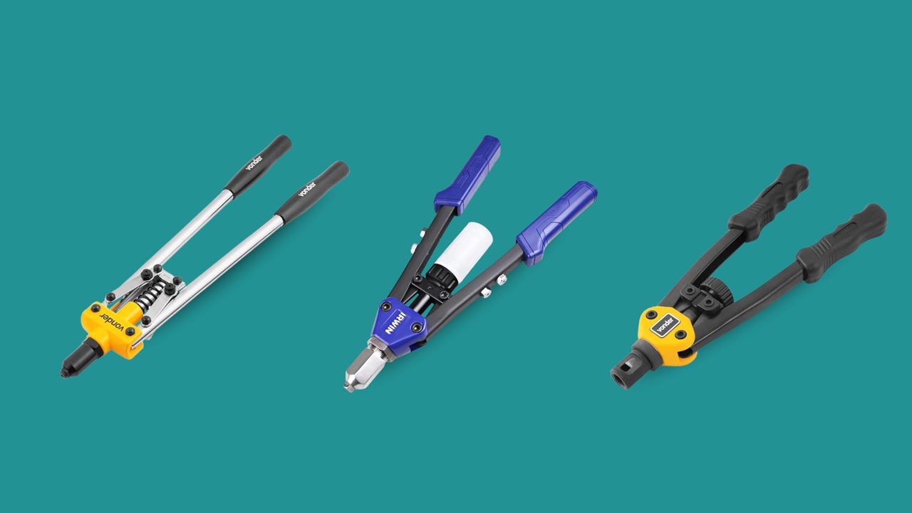 Rebitador manual garante fixação firme e rápida de rebites