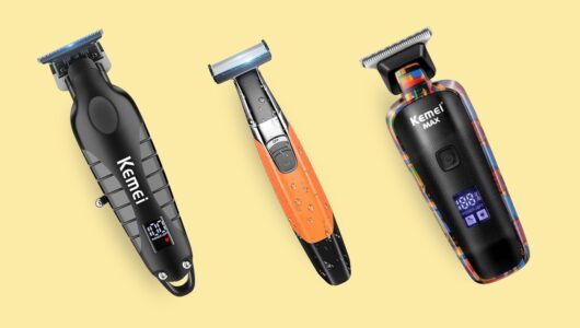Aparador de pelos Kemei cuida dos pelos do rosto, corpo e áreas sensíveis