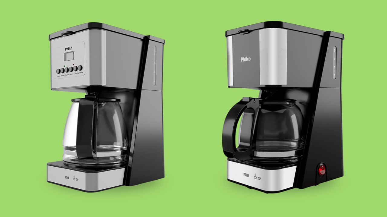 Cafeteiras Philco preparam café fresco e saboroso na medida certa