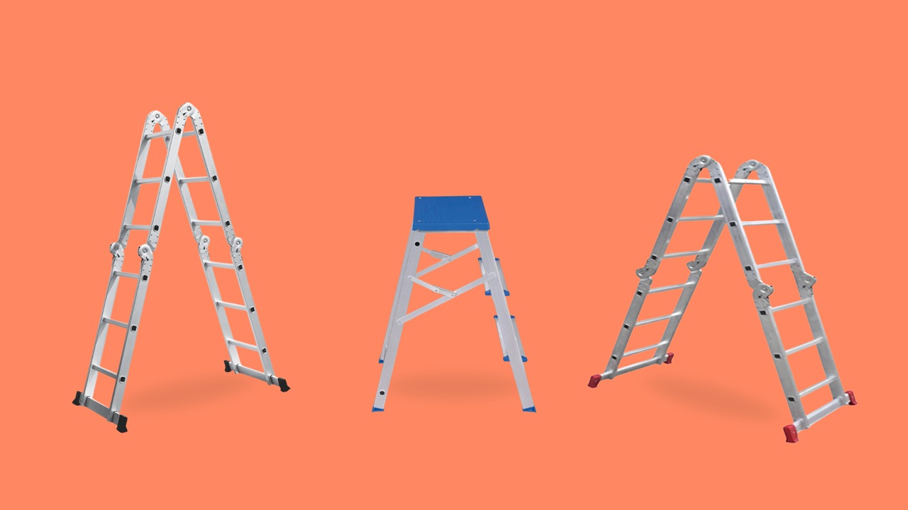 Escada de alumínio: modelos leves e fáceis de carregar