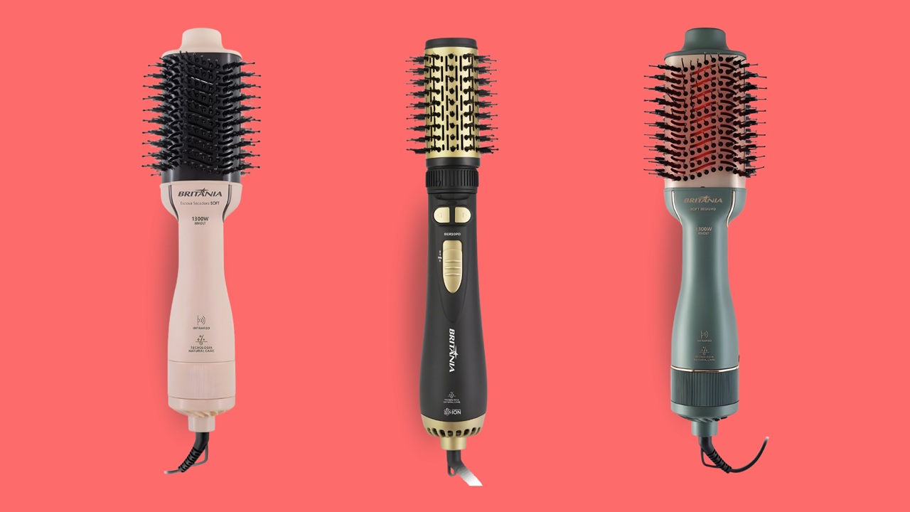 Escova secadora Britânia seca e modela o cabelo de forma rápida