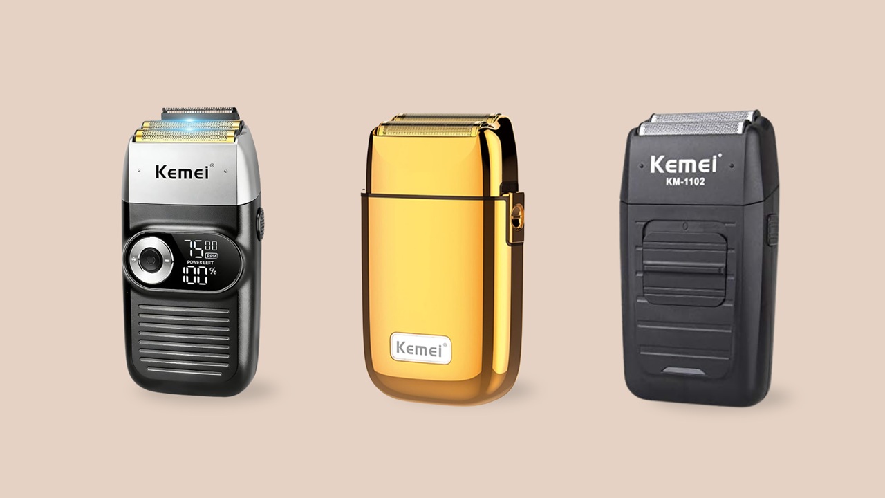 Melhor barbeador Kemei deixa o visual alinhado, com corte preciso e de fácil manuseio