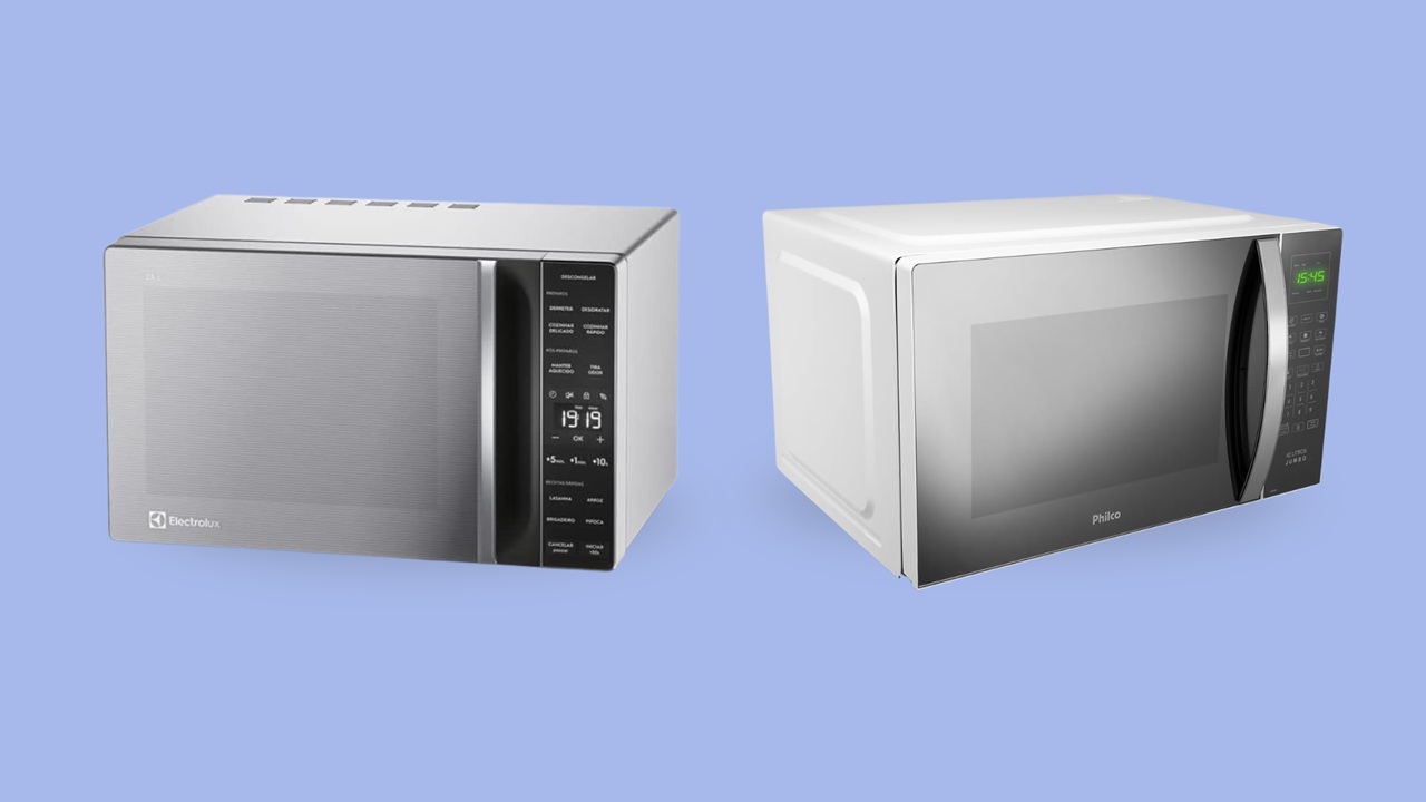 Microondas espelhado oferece visual moderno e elegante à cozinha