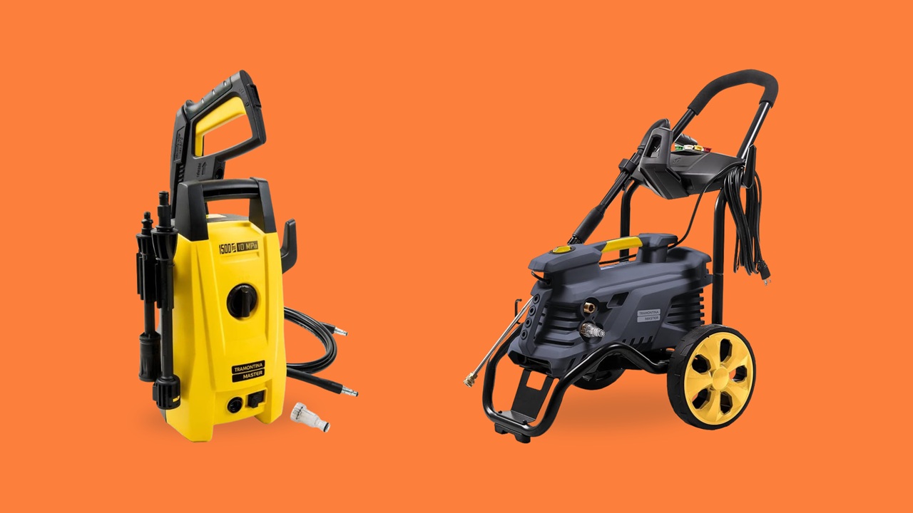 Limpar calçadas e carros se torna fácil com a lavadora de alta pressão Tramontina